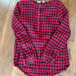 GAP Red and Black Checkered Kids Flannel